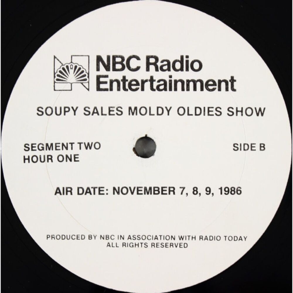 NBC Radio Soupy Sales Moldy Oldies Show Vinyl Segment Two Vinyl LP SSMO-32 1986